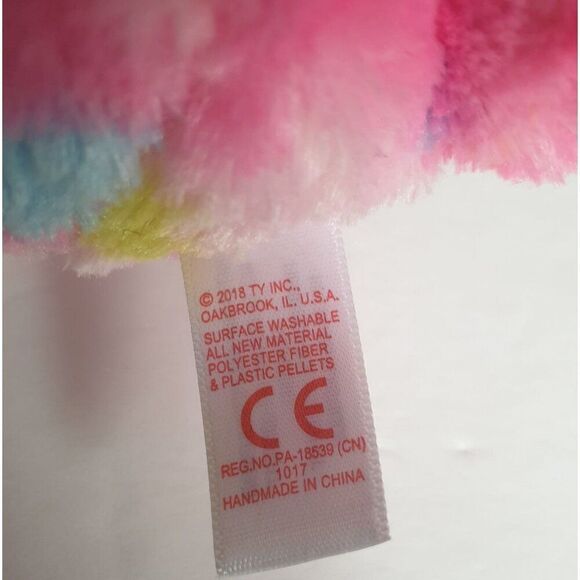 Ty Beanie Boos "Franky" TySilk Multicolor Plush Bear 6" Stuffed Animal Toy - Picture 6 of 7